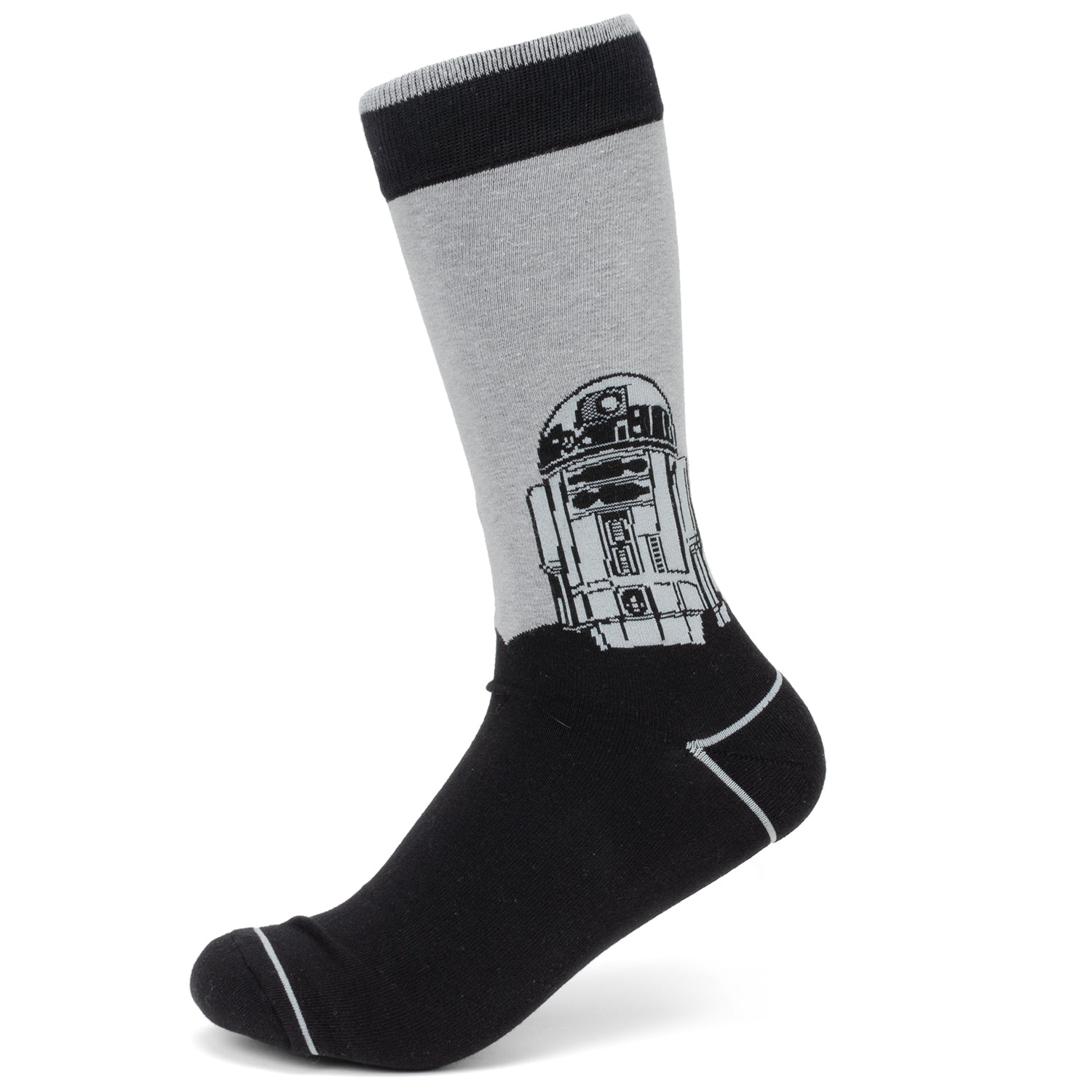 Star Wars R2-D2 Men's Gray and Black Mod Dress Socks and Lapel Pin Gift Set
