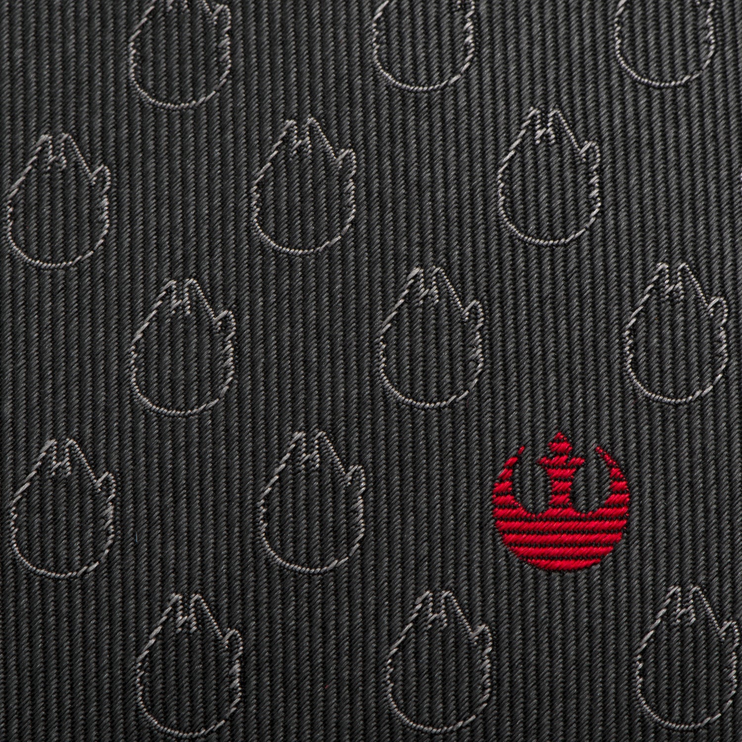 Star Wars Rebel Alliance and Millennium Falcon Gray Tie with Red Crest