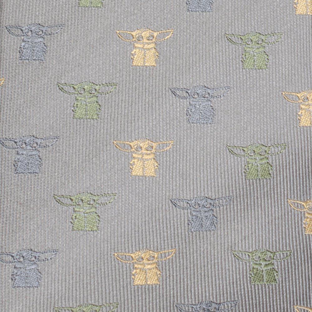 Star Wars Grogu Dotted Green Tie