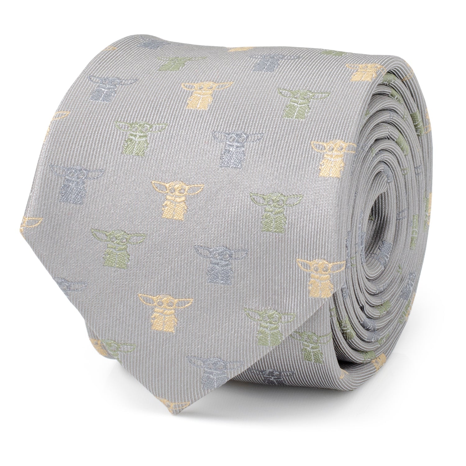 Star Wars Grogu Dotted Green Tie