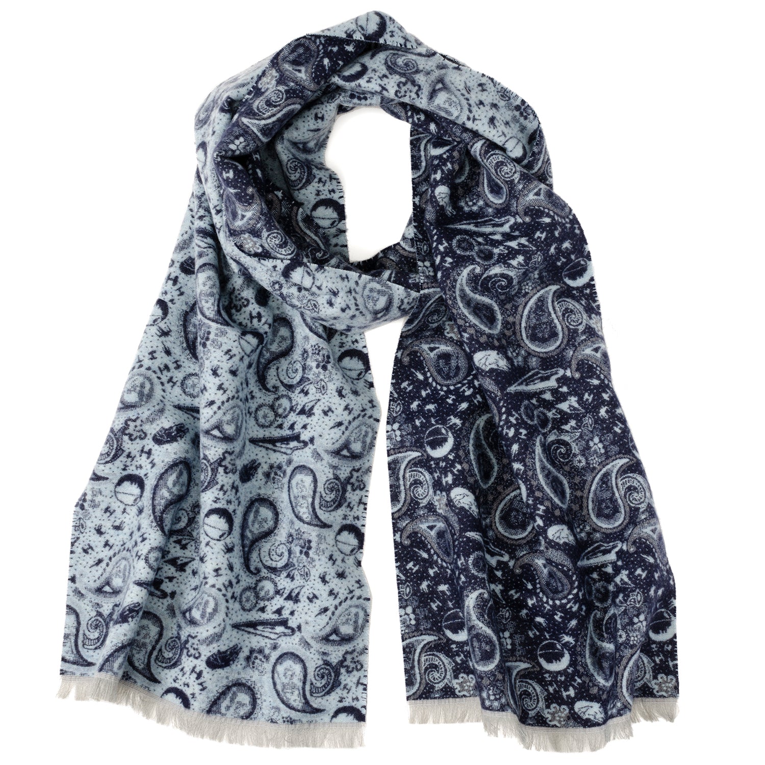 Star Wars Darth Vader Blue and Gray Paisley Scarf