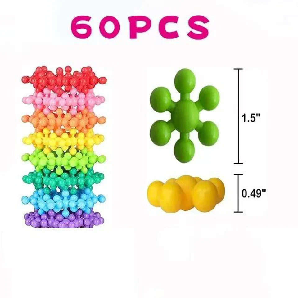 3D Snowflake Building Blocks – Educational DIY Construction Toy Set