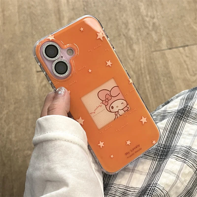 Fashion Orange Star Melody Phone Case For iPhone