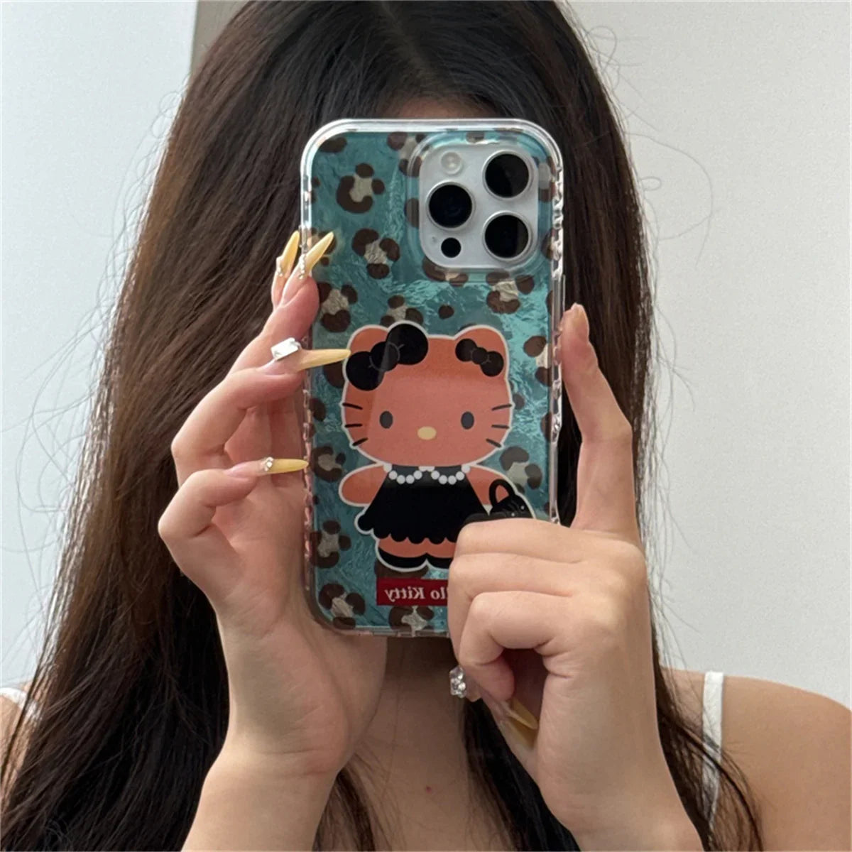 Fashion Cute Peal Black Hellokitty Phone Case For iPhone