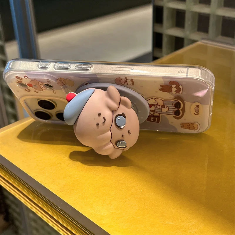 Funny Cute Cartoon Magnetic Phone Case For iPhone