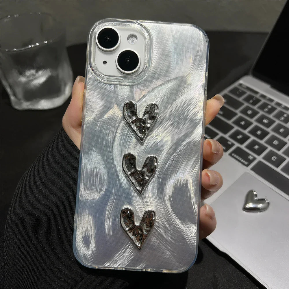 Luxury 3D Love Heart Soft Phone Case