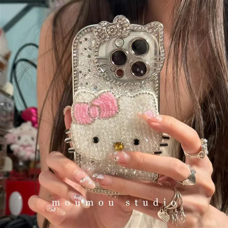 Luxury Hello Kitty Shinny Diamonds Original Case For iPhone