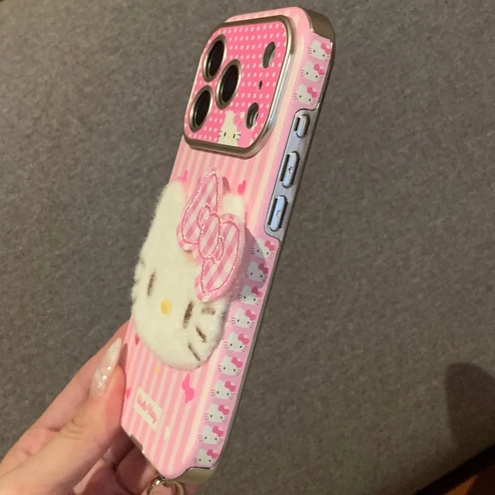 Large Window Texture Hello Kitty Phone Case For iPhone