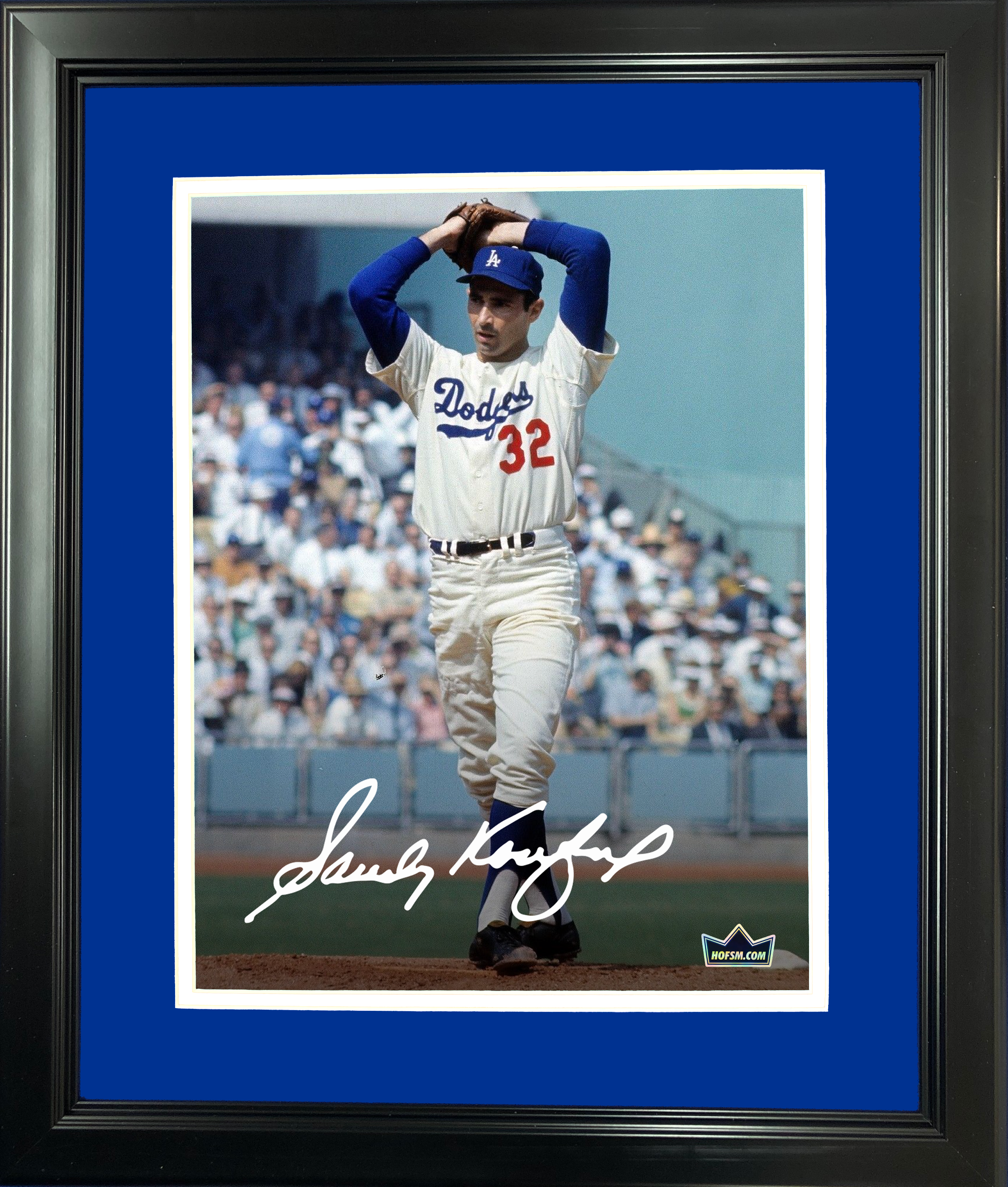Framed Sandy Koufax Brooklyn Los Angeles Dodgers Facsimile Laser Engraved Signature Auto 11"x14"Baseball Photo HOFSM Holo