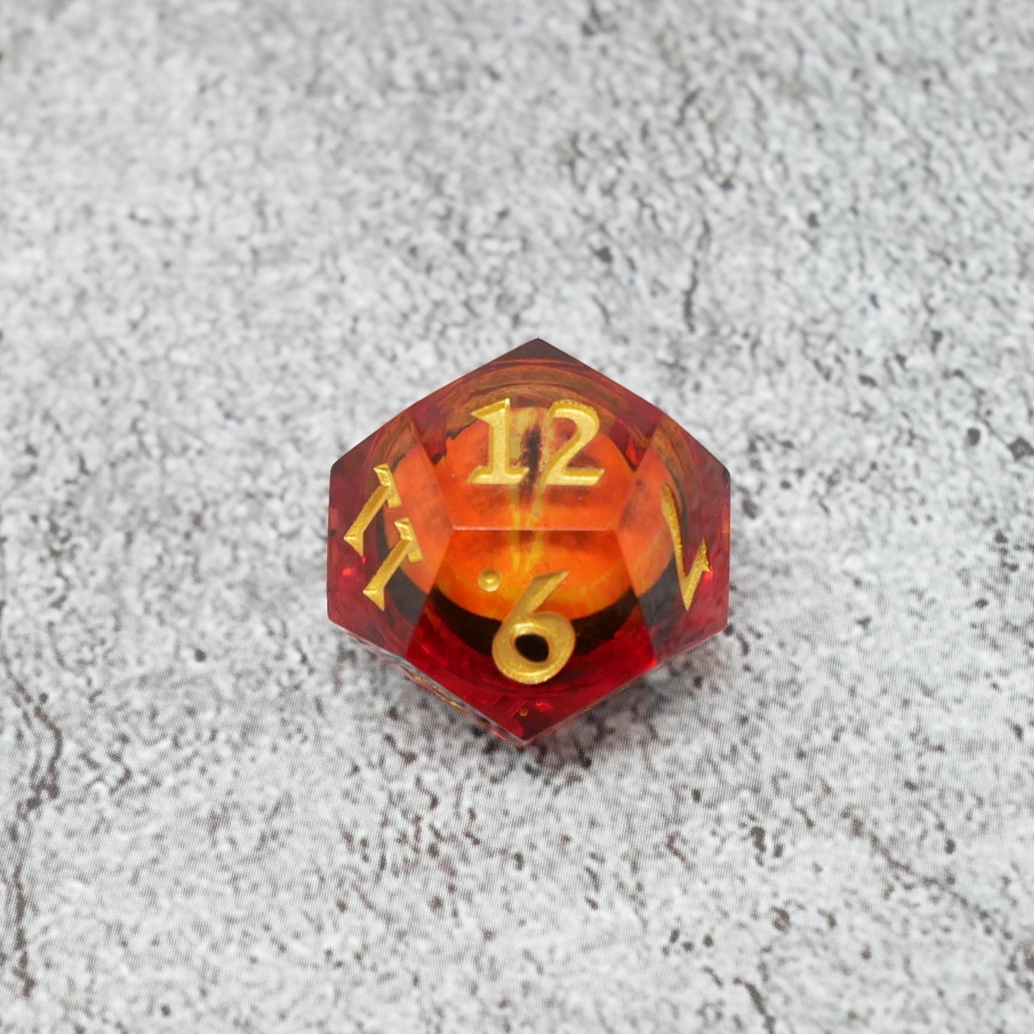 Sauron's Eye | 7 Piece Moving Eye DnD Dice Set | Acrylic RPG Gaming Dice