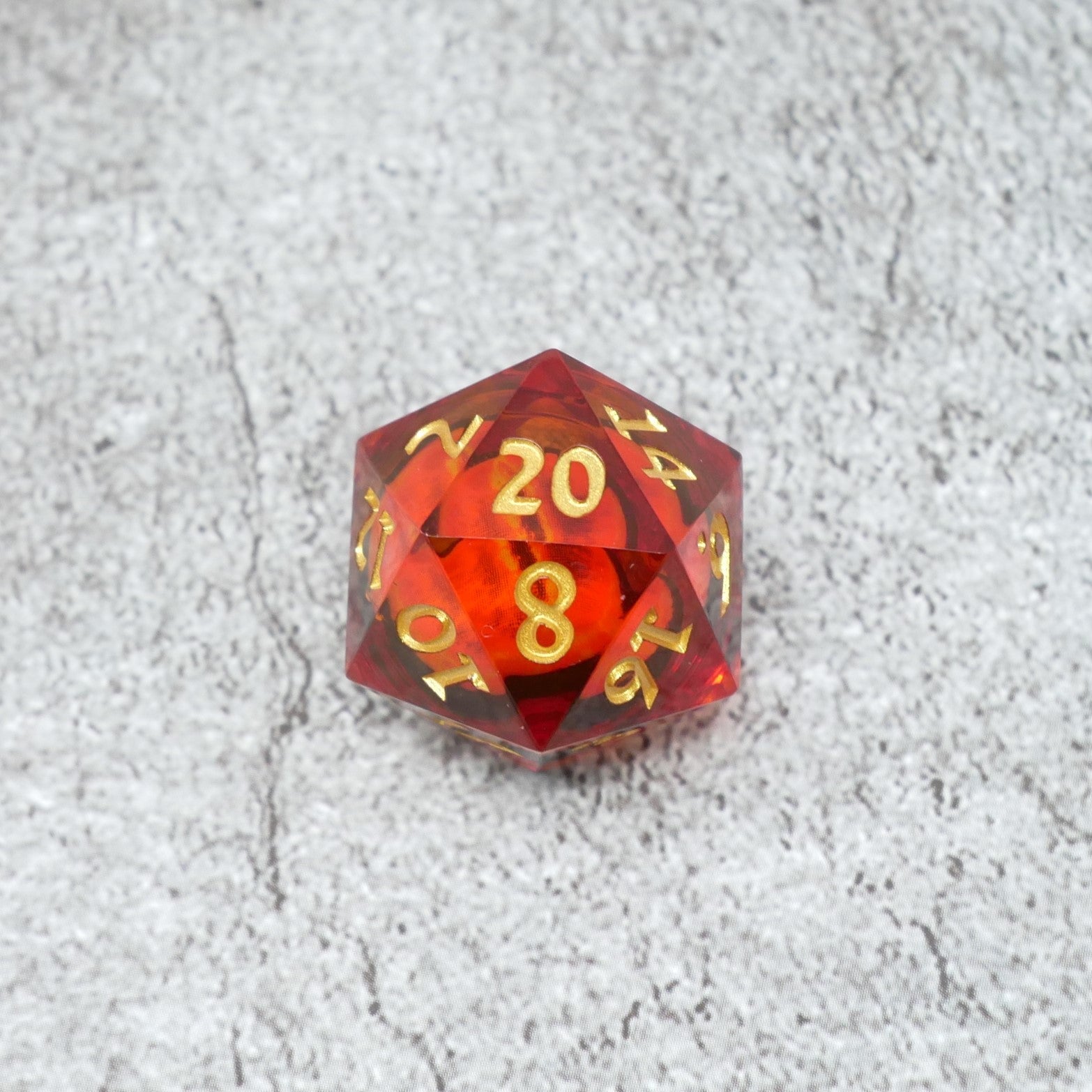 Sauron's Eye | 7 Piece Moving Eye DnD Dice Set | Acrylic RPG Gaming Dice