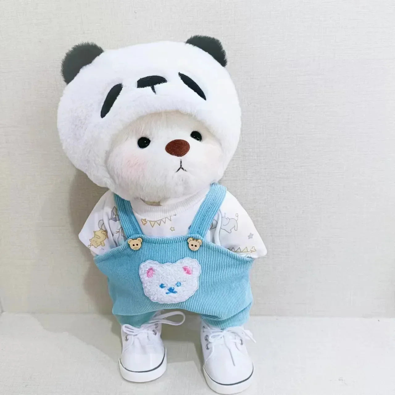 Teddy Bear Plush Doll with Changeable Clothes