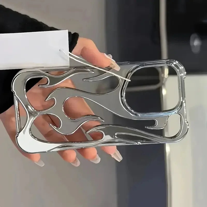 Fashionable Hollowed-Out Flame Phone Case Suitable For iPhone