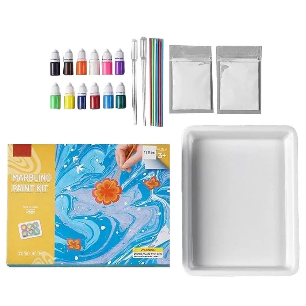 Water Marbling Paint Set – DIY Art Kit for Kids & Adults