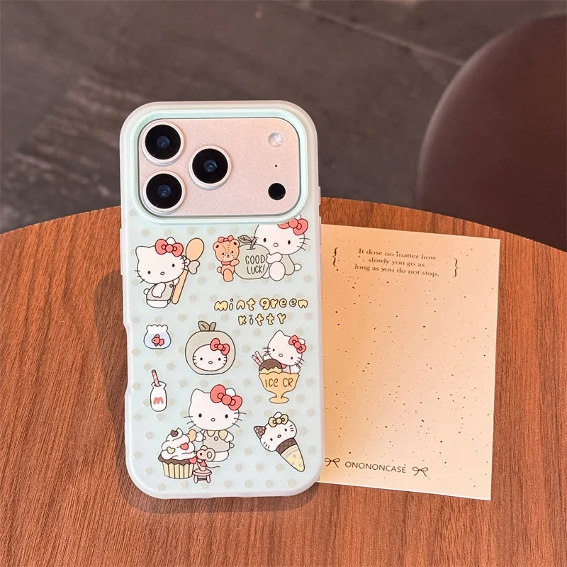 Korean Mint Green Hellokitty Phone Case For iPhone