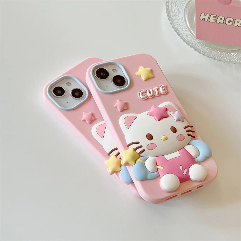 Hello Kitty Cartoon Silicone Phone Case