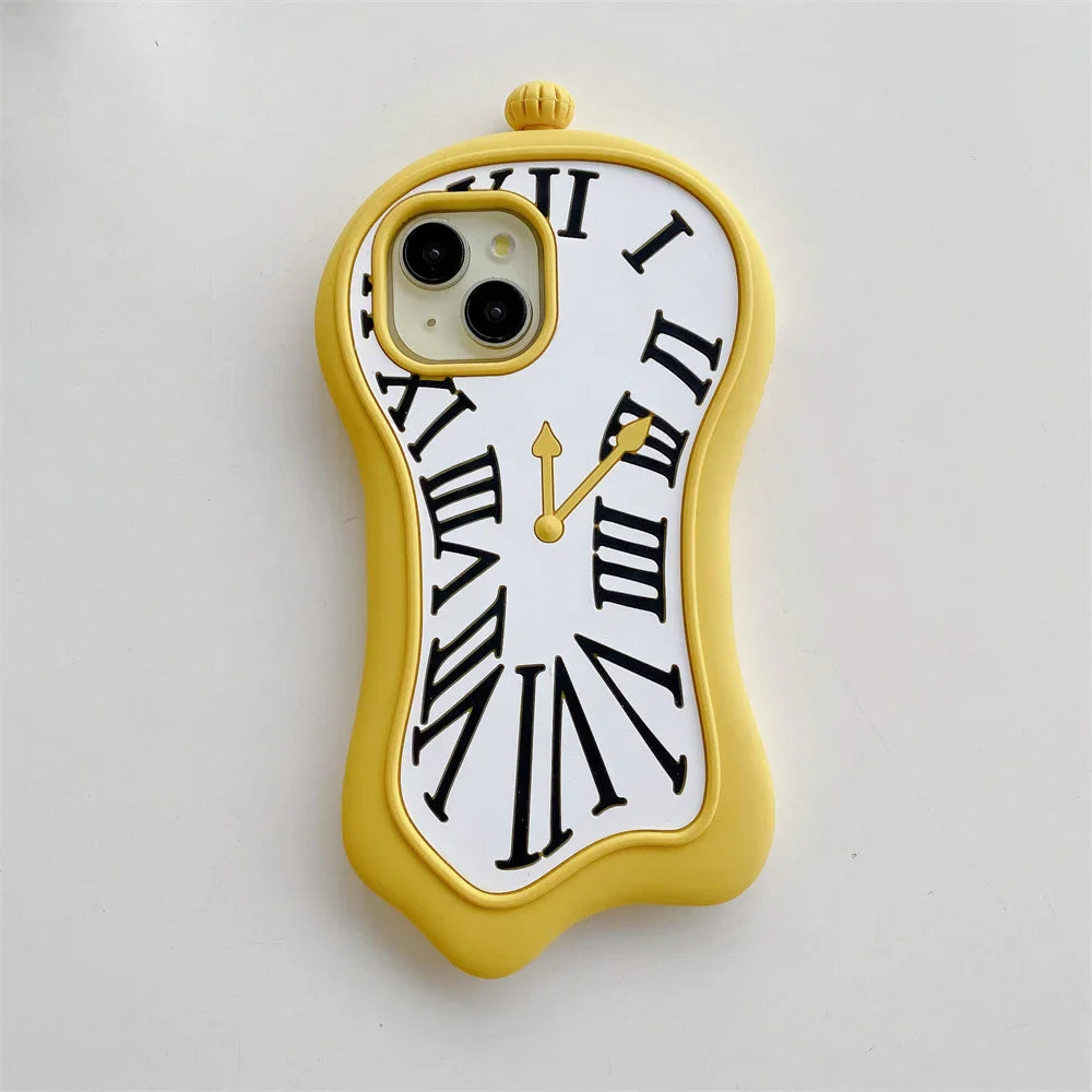 Funny Cartoon 3D Clock  Phone Case