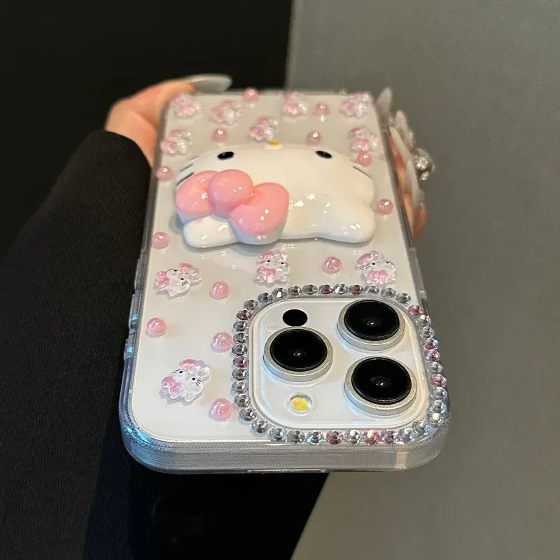 Kawaii Hello Kitty Cartoon Phone Case Suitable For iPhone