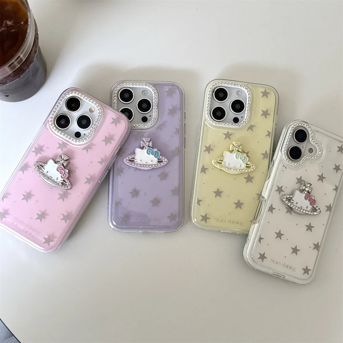 Cute Cartoon And Fashionable HelloKitty Stars Phone Case For iPhone