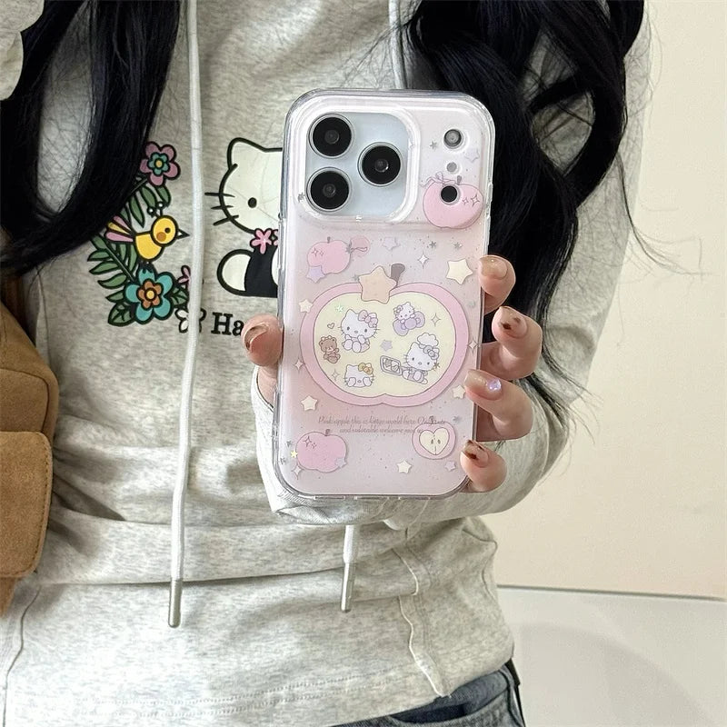 Korean Cute Pink Hellokitty Phone Case For iPhone