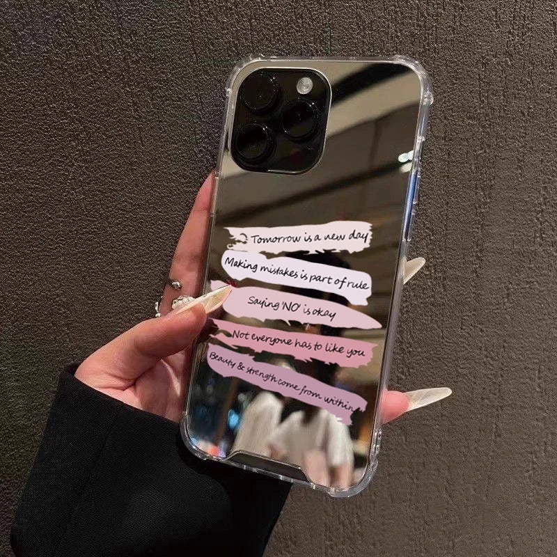 Lucky Love Pattern Mirror Acrylic Phone Case