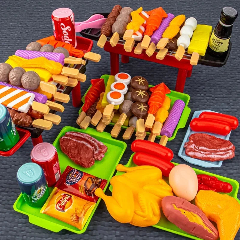 Kids Pretend BBQ Play Set – Cooking and Kitchen Role Play Toys for Girls