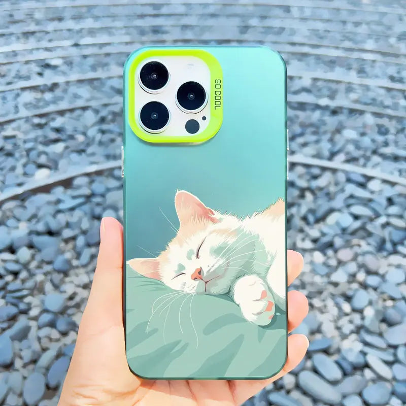 Naughty Kitten Funny Cat Art Phone Case For iPhone