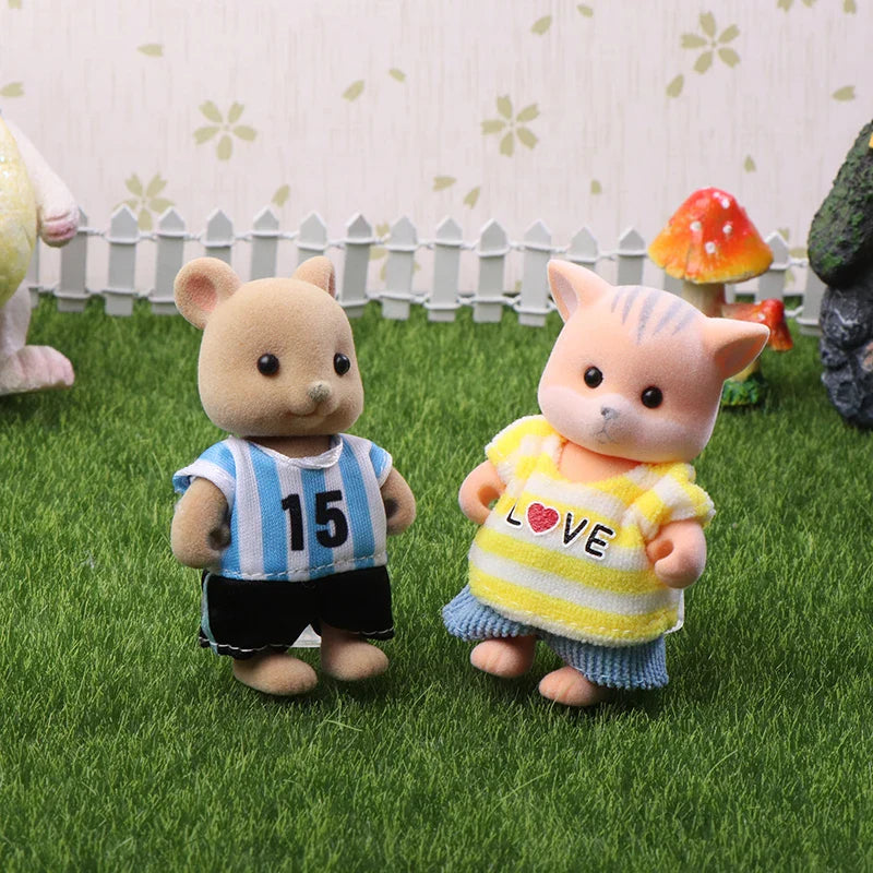 Miniature Dollhouse Rabbit Family Critters – DIY Playset for Kids