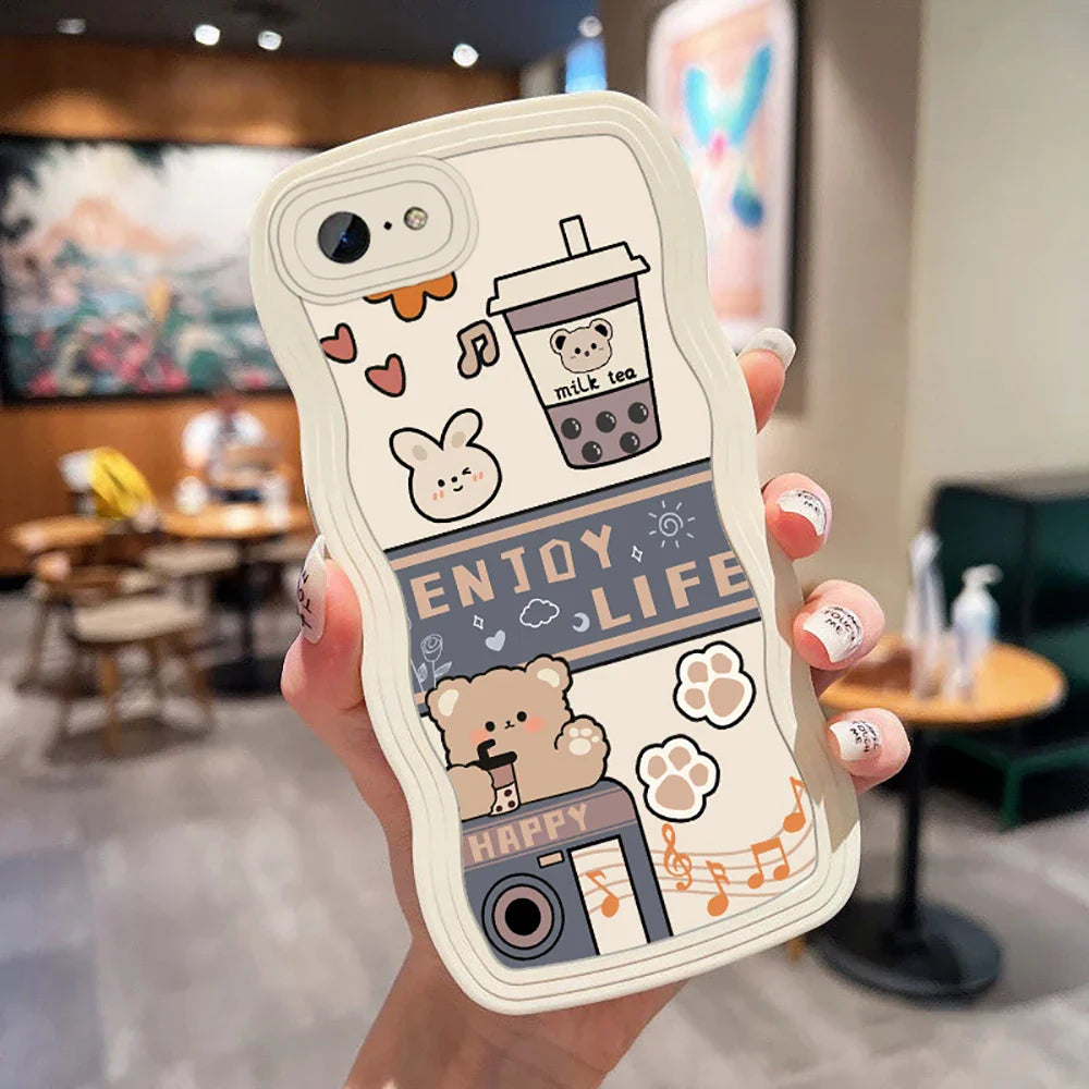 Cute Cartoon Rabbit Bear Phone Case
