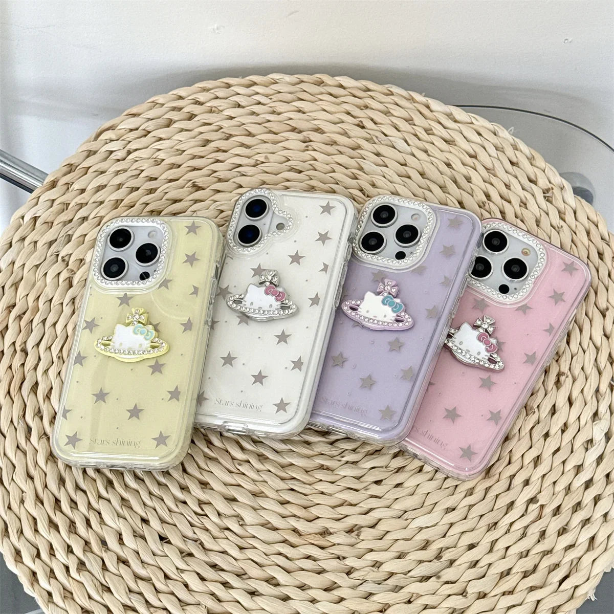 Cute Cartoon And Fashionable HelloKitty Stars Phone Case For iPhone