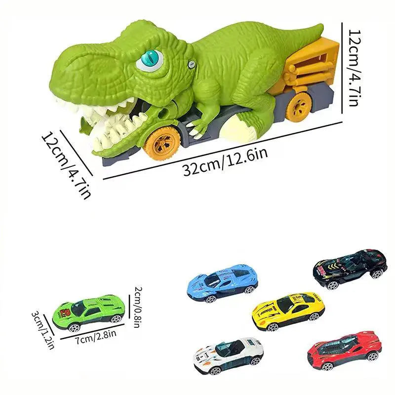 Dinosaur Carrier Truck Toy Set – Racing Track for Kids