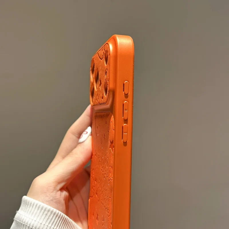 Luxury Embossed Cute Cartoon Hello Kitty Sparkling Phone Case For iPhone