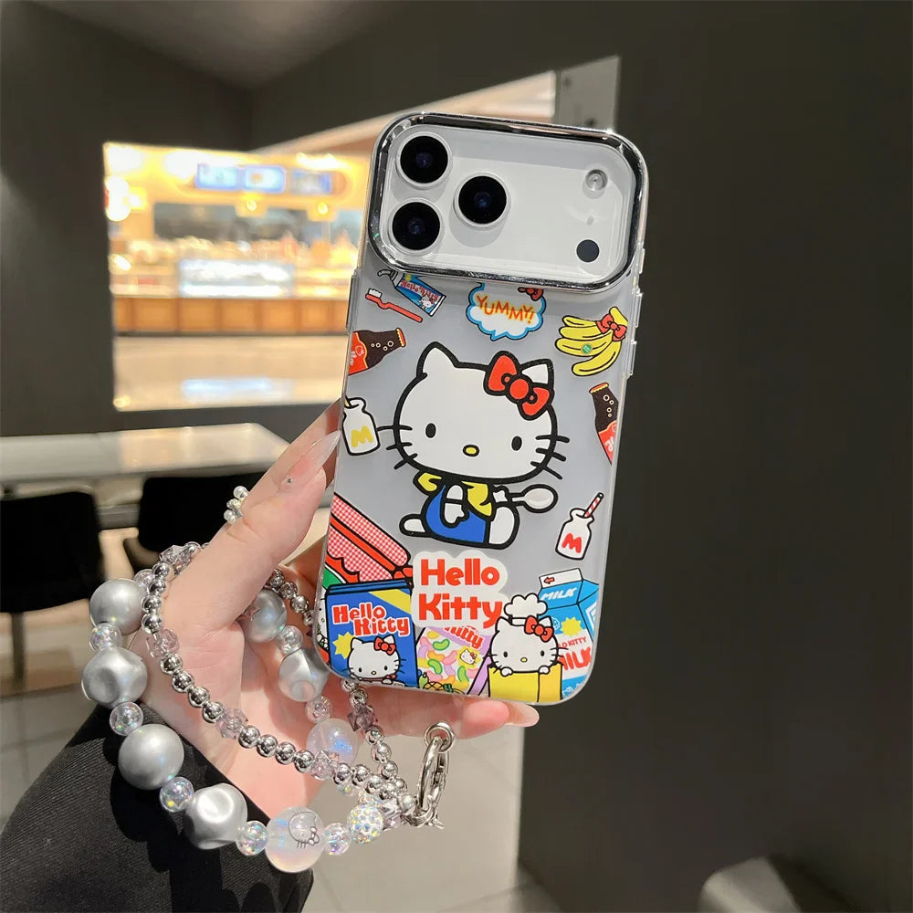 Luxury Hello Kitty Silver Phone Case For iPhone