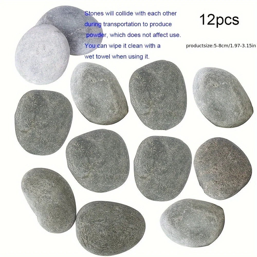 Hand-Painted River Stones – DIY Art & Garden Decoration Set (12PCS)