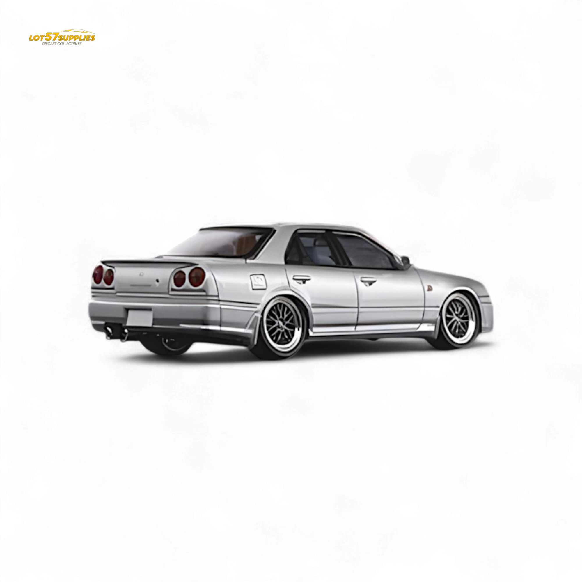 Mortal ER34 SKYLINE 25GT-t AIT Exhibition Model Ordinary Silver 1:64