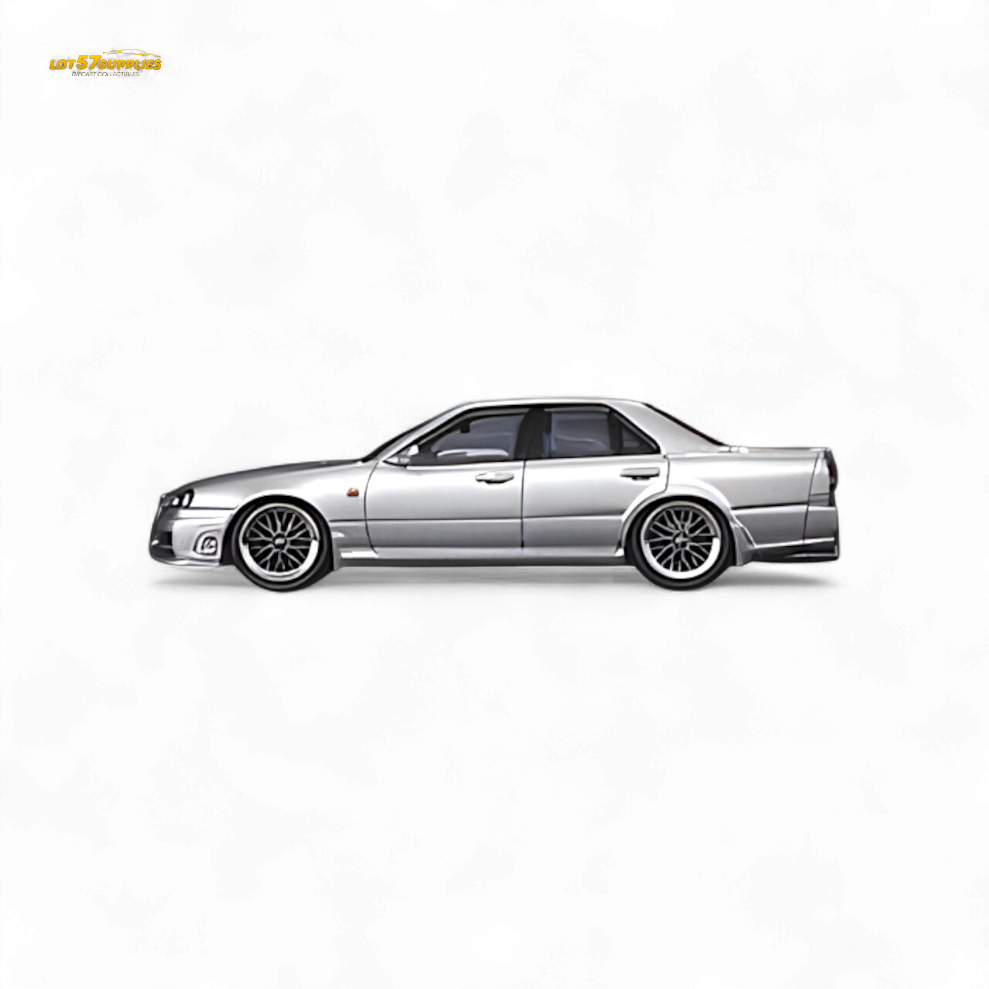 Mortal ER34 SKYLINE 25GT-t AIT Exhibition Model Ordinary Silver 1:64