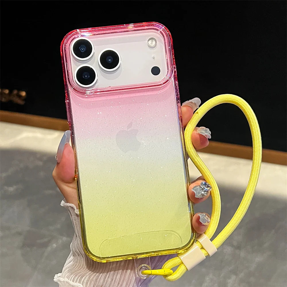 Gradient Colorful Transparent Phone Case For iPhone