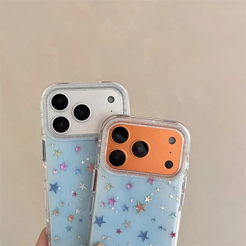 Korean Glitter Cute Star Phone Case For iPhone