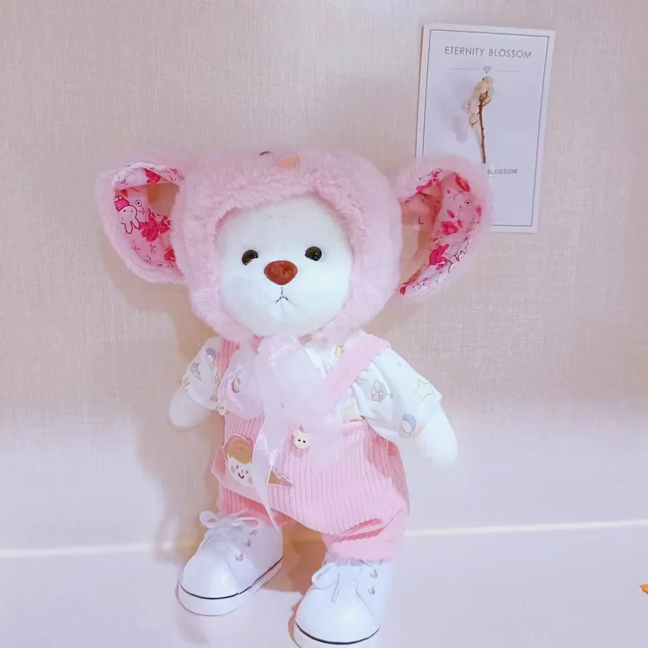 Teddy Bear Plush Doll with Changeable Clothes