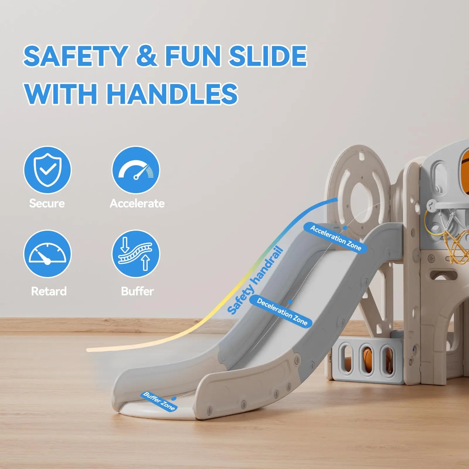 8-in-1 Toddler Slide and Playset