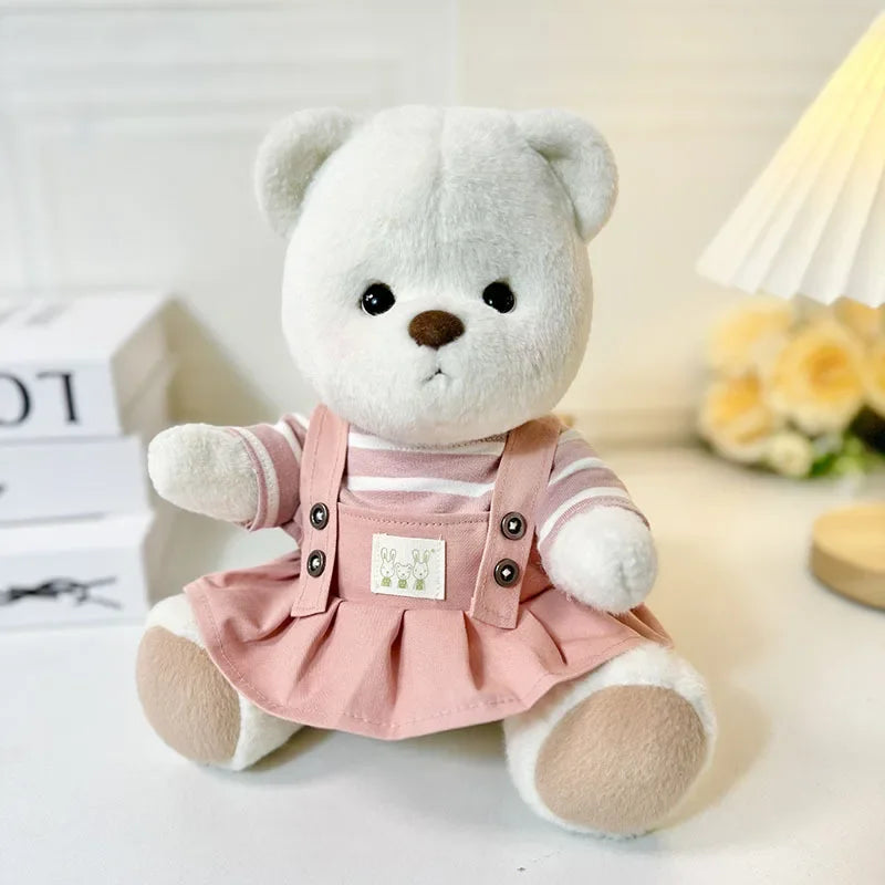 Teddy Bear Plush Doll with Changeable Clothes