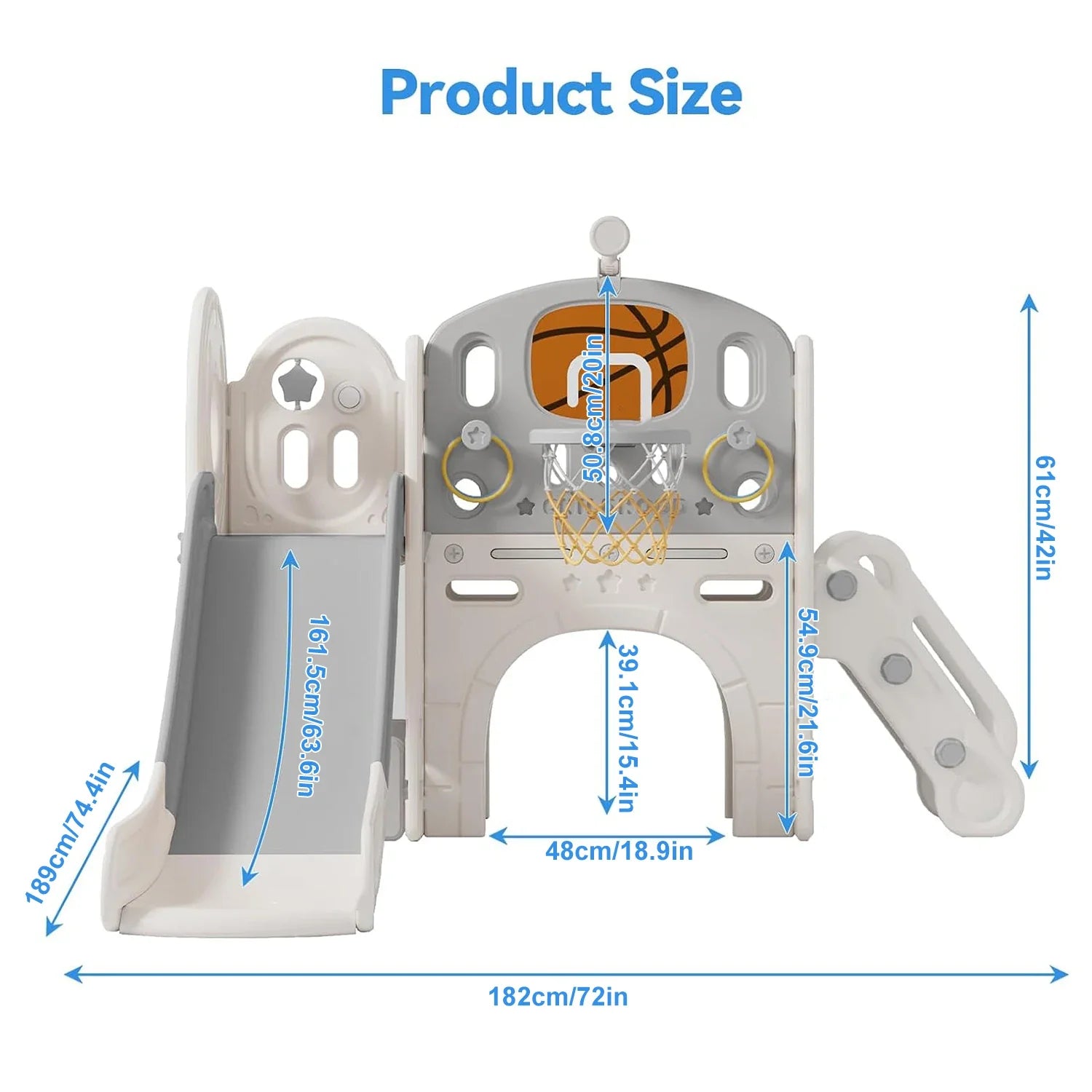 8-in-1 Toddler Slide and Playset