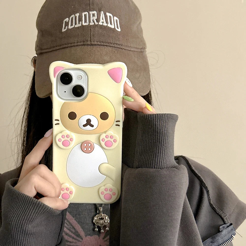 Cute Cat Bear Phone Case