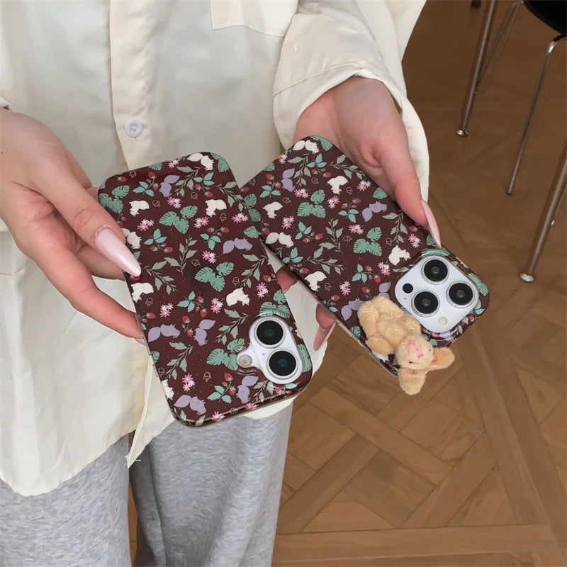 Korean Ins Cute Flower Phone Case For iPhone