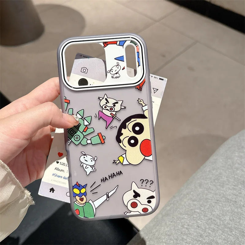 Anime Cute Cartoon Funny Crayon Shin-Chan Pattern Phone Case For iPhone