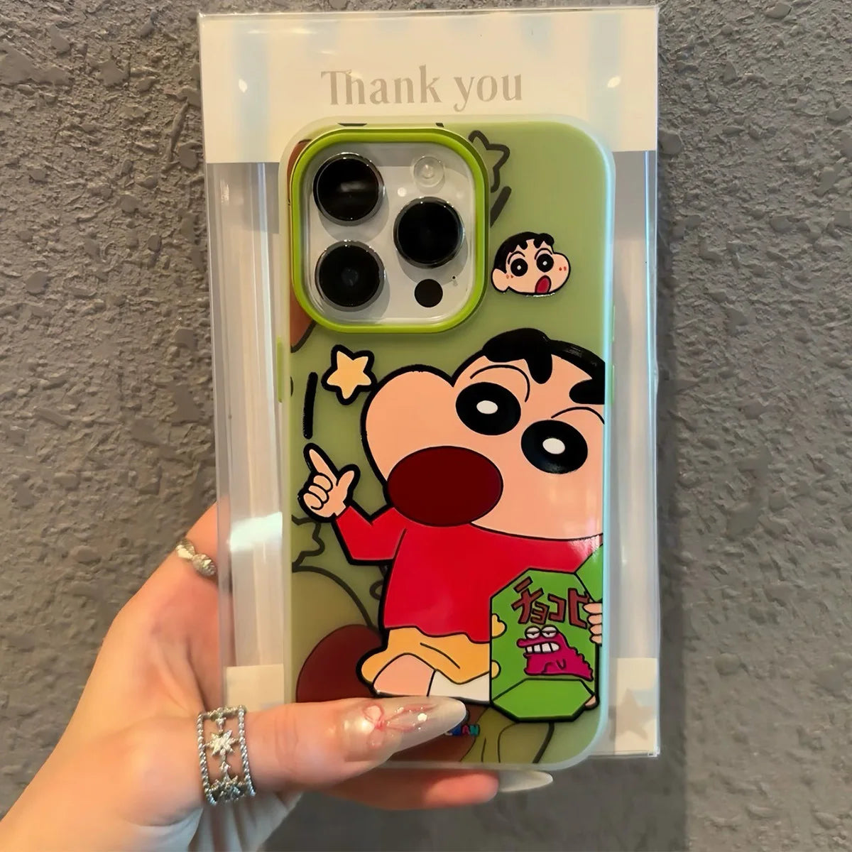 Kawaii Crayon Shin-chan iPhone Case Anime Sanding Shockproof For iPhone