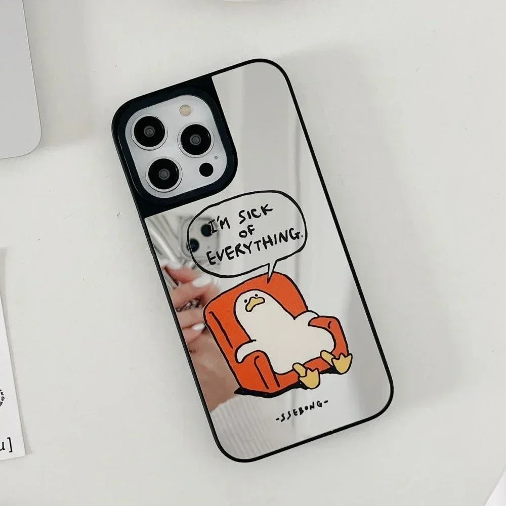 Sick of Everything Duck Mirror Surface MagSafe Phone Case