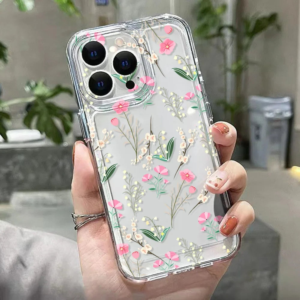 Flower Soft Clear Phone Case