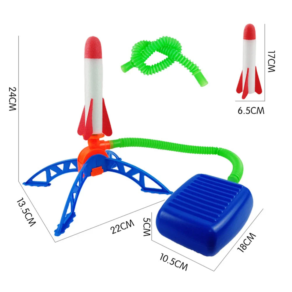Air Rocket Launcher Toy – Foot Pump Soaring Rocket Set for Kids Outdoor Games
