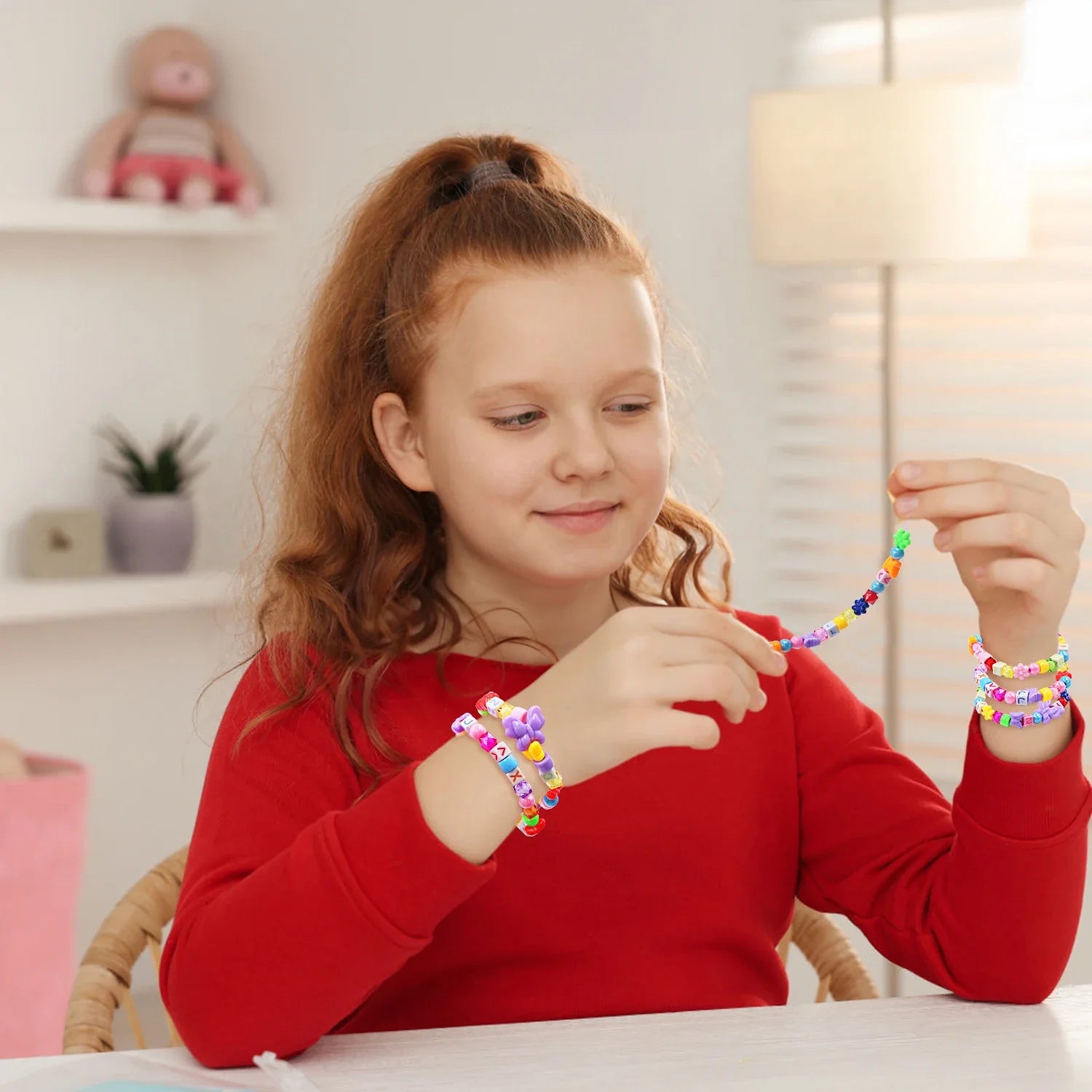 Kids DIY Bead Jewelry Making Kit – Creative Craft Set for Girls